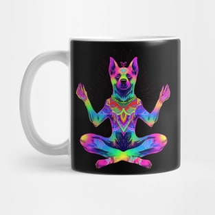 Meditation, Psychedelic Dog Zen Master - Positive Vibes Mug